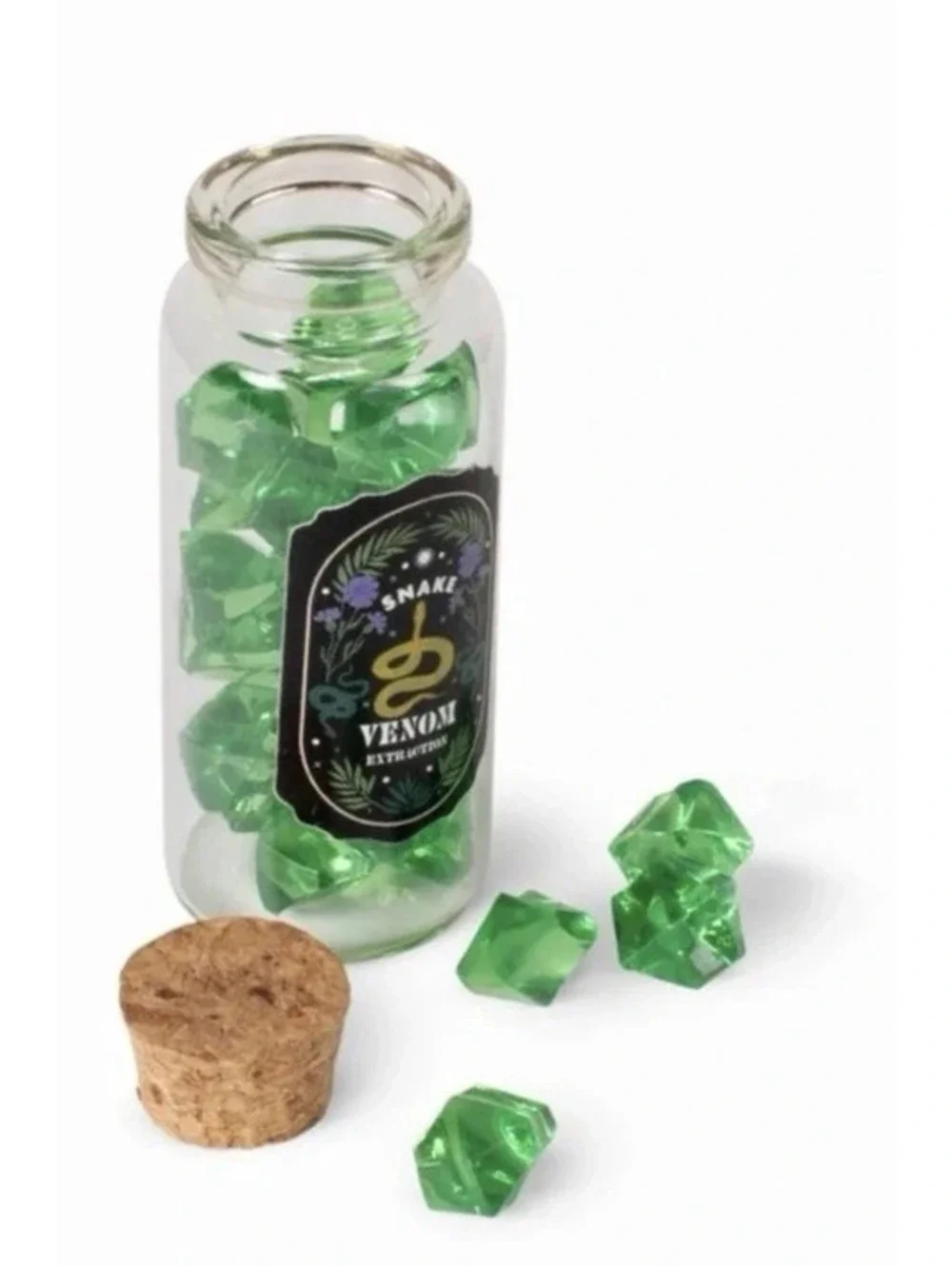 Three Mini Glass Potion  Bottles Halloween Decor